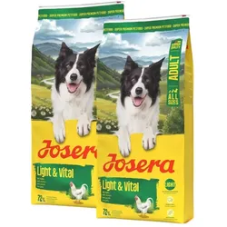 JOSERA Light Vital für Hunde zur Unterstützung der Gewichtskontrolle 2x12,5 kg