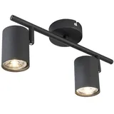 QAZQA - Smart Spot schwarz kippbar inkl. 2 WiFi GU10 - Jeana 2