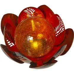 LED-Solar-Dekoration 'Lilly' Seerosen-Optik 482-80 kupfer/amber