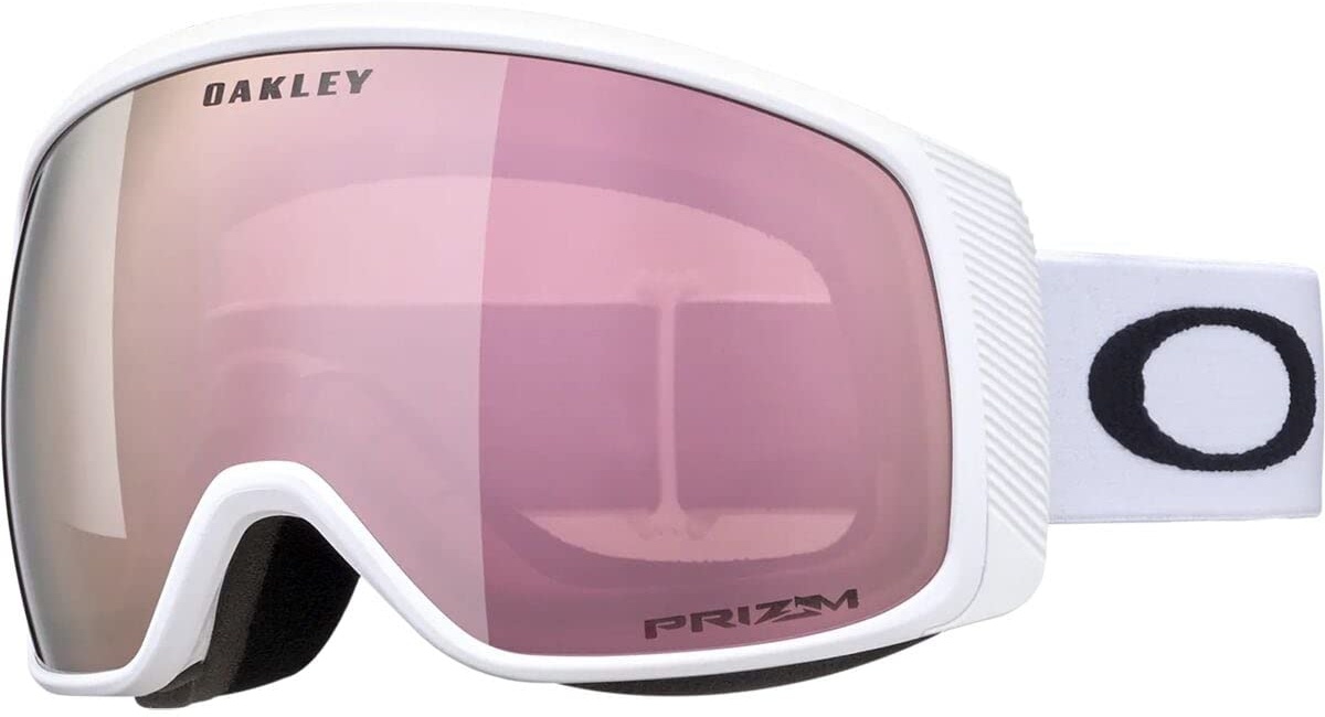 Oakley Flight Tracker Xm Ii Pink-Weiß - Stilvolle klassische Skibrille, Größe One Size - Farbe Matte White - Prizm Rose