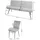 MCW Esszimmer-Set Grau 3er-Set