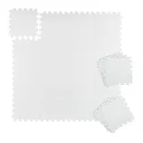 Relaxdays Bodenschutzmatte 30x30cm 24er Set Weiß
