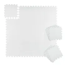 Relaxdays Bodenschutzmatte 30x30cm 24er Set Weiß