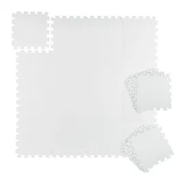 Relaxdays Bodenschutzmatte 30x30cm 24er Set Weiß