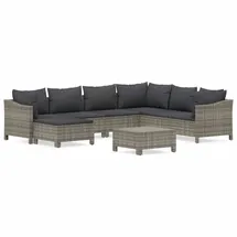 vidaXL Garten-Lounge-Set 8-tlg. grau