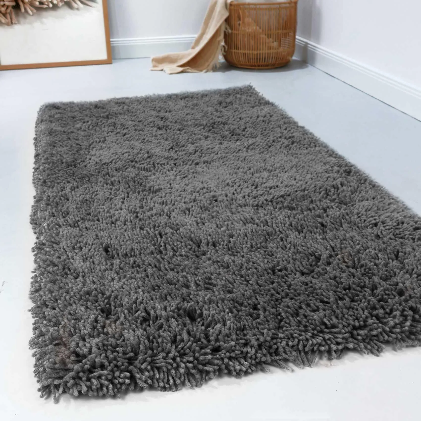 Esprit Wollteppich »Seattle Shag«, rechteckig, 5 mm Höhe, modern, flauschig aus Schurwolle, pflegeleicht, Wohn-, Schlafzimmer ESPRIT grau B: 170 cm   1 St.