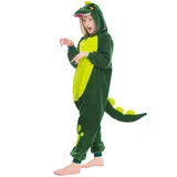 Spooktacular Creations Unisex Kind Dinosaurier Jumpsuit Pyjama Plüsch Dinosaurier Kostüm Niedliche Halloween Kostüm für Dress Up Party Rollenspiel Thematische Parteien, 8-10 Jahre (Herstellergröße: M)