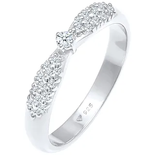 Elli DIAMONDS Elli DIAMONDS Ring Verlobung Glamour Diamant (0.16 ct) 925 Silber Ringe Damen