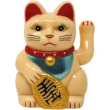 Starlet24 Solarbetriebene 5cm Mini-Glückskatze dekorative Figur Winkekatze mit Glücks- und Wohlstandssymbol für Büros und Zuhause (Beide)