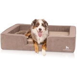 Knuffelwuff orthopädisches Hundebett mit Wendekissen Bellamy Braun M-L