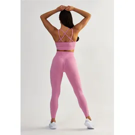 beshaped Trainingstights "Opschieten", Damen, Gr. L, US-Größen, pink, 90% Nylon, 10% Elasthan, unifarben, lang, Hosen, mit hoher Elastizität