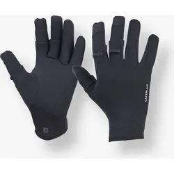 Angelhandschuhe 500 warm Neopren 1 mm schwarz mit 3 zu öffnenden Fingern XL