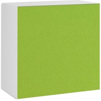 platino24 Schallabsorber Regaleinsatz 1 Element 33 x 33 x 10 cm Hellgrün I Akustikpaneele aus Basotect® G+ mit Akustikfilz I Akustikelemente kompatibel mit IKEA KALLAX oder EXPEDIT