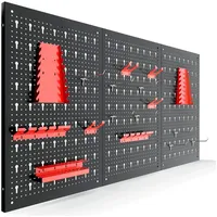 Arebos Haken Metall 120 x 59 cm rot/schwarz
