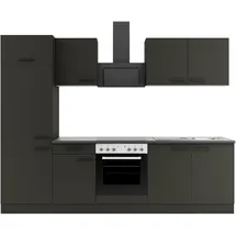 OPTIFIT Madrid420 Küchenzeile 270 cm Anthrazit