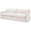 Casa Padrino Luxus Wohnzimmer Sofa Weiß 230 x 100 x H. 75 cm - Wohnzimmermöbel