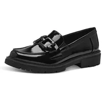 Jana Damen Loafer ohne Absatz Elegant Vegan, Schwarz (Schwarz), 39 EU