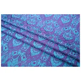 Satinstoff meterware Pipa Blumen Jacquard Brokatstoff 75cm Breit Meterware Für Bekleidungshintergrund Handarbeit(Color:rot blau)