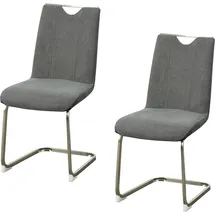 Hti-Living Schwingstuhl Antikanthrazit/Grau 2er Set Emrys