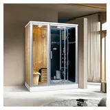 PureHaven PureHaven Luxus 2in1 Finnische Sauna und Dampfdusche 170x100 cm für 2 Personen