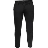 Only & Sons ONSMARK Slim Fit Chinohose Schwarz 36 32