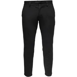 Only & Sons ONSMARK Slim Fit Chinohose Schwarz 36 32