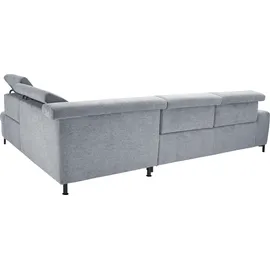 Set One by Musterring Ecksofa, blau (famosa blau), SET ONE BY MUSTERRING, Sofas, B/H/T: 317cm x 86cm x 220cm, Flachgewebe, Armlehne links, Sitztiefenverstellung,Kopfteilverstellung,Bettfunktion,Schubkasten, 100% Polyester, Ecksofa, Kaltschaumpolsterung, Flachgewebe, whlw.