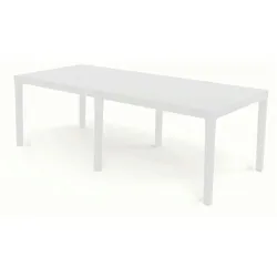 Dmora Gartentisch Susa, Rechteckiger ausziehbarer Esstisch, ausziehbarer Gartentisch, 100 % Made in Italy, 150x90h72 cm, Weiß