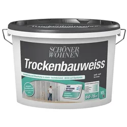 SCHÖNER WOHNEN FARBE Innenfarbe »Trockenbauweiss«, weiß, 10 l, hoch ergiebig