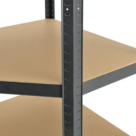 Juskys Eckregal Metall 180 x 70 x 40 cm Grau