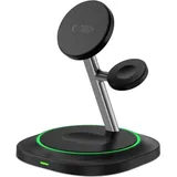 TECH-PROTECT QI15W-A46 3in1 Magnetic MagSafe Induktives Ladegerät Schwarz