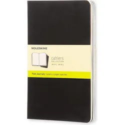 Moleskine Cahier Journals Blanko Notizbücher L schwarz 3 St.