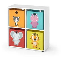 Vicco Kinderregal Tetra 72,6 x 72 cm Kiefer weiß