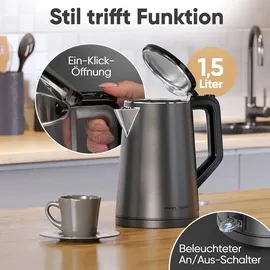 Proficook Wasserkocher PC-WK 1290 1,5 l Grau