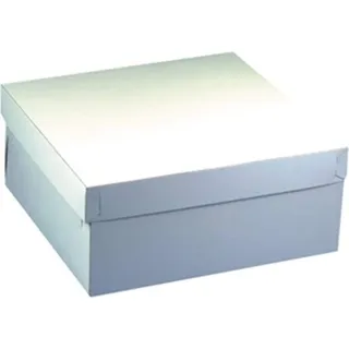 Papstar Torten-Karton mit Deckel, Pappe eckig weiss