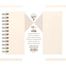 Clairefontaine Album DIY 3x 40 Blatt 21x16 cm Elfenbeinperlmutt