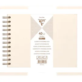 Clairefontaine Album DIY 3x 40 Blatt 21x16 cm Elfenbeinperlmutt