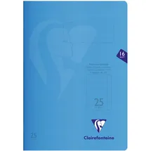 Clairefontaine 25x S'coolbook, Schulheft A4 16 Blatt 90g, blau - 323225C