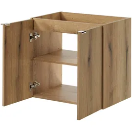 [en.casa] Waschbeckenunterschrank Skelbolu 60 x 60 x 40 cm Beige