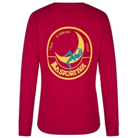 La Sportiva Climbing on the Moon Sweatshirt Fucsia/Giallo S