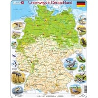 Larsen K72 Unterwegs in Deutschland, Deutsch Ausgabe, Rahmenpuzzle mit 91 Teilen