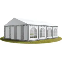 TOOLPORT Partyzelt 5 x 8 m Grau/Weiß