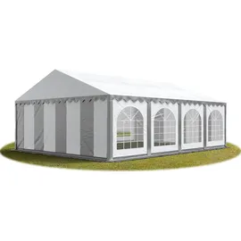 TOOLPORT Partyzelt 5 x 8 m Grau/Weiß