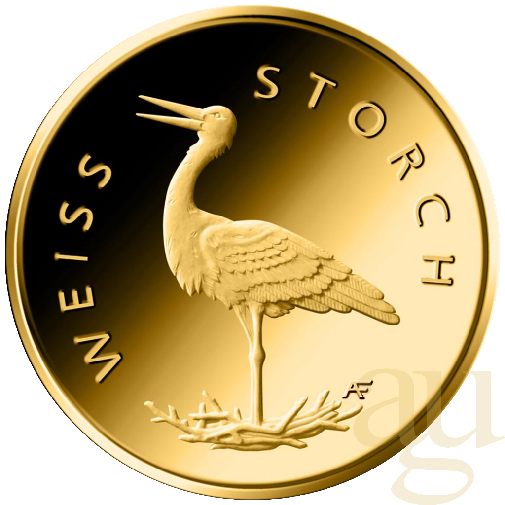 20 Euro Goldmünze Heimische Vögel - Weißstorch 2020 (D)
