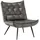 MCombo Relaxsessel 4778/79 Kunstleder 77 x 79 x 93 cm Grau mit Hocker