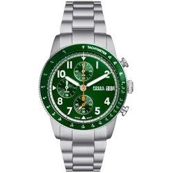 Fossil FS6048 Herrenuhr Sport Tourer Chronograph Stahl/Grün
