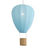 QAZQA Air Balloon 1-flg. E27 30 cm Textil/Metall Blau