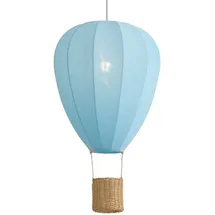 QAZQA Air Balloon 1-flg. E27 30 cm Textil/Metall Blau