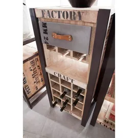 Massivmoebel24 Weinregal 51 x 40 x 110 cm Beige