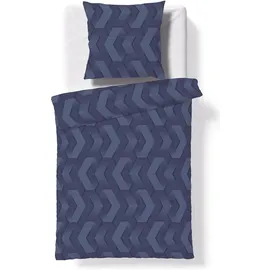 FLEURESSE Beja Grafisch Blau 135 x 200 cm + 80 x 80 cm